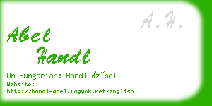 abel handl business card